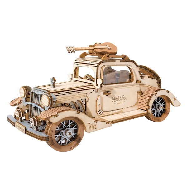 Robotime Classic 3D Wood Vintage Car Puzzles ROETG504 - main